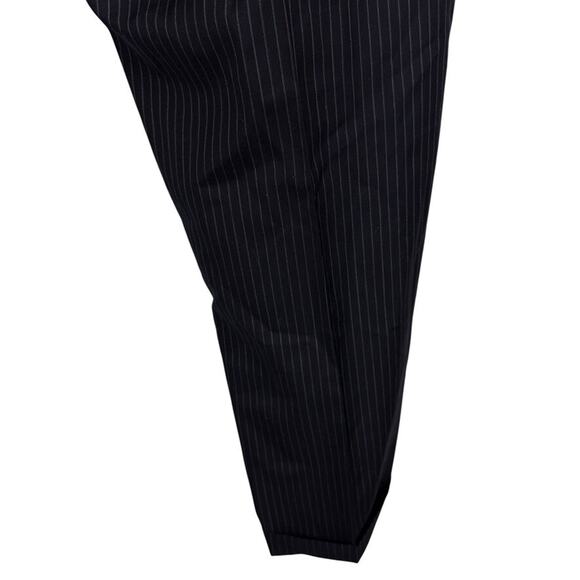 Bachrach Navy 3 Button 2 Piece Suit Jacket Pants Pinstriped Mens sz 46 Long - Picture 4 of 16